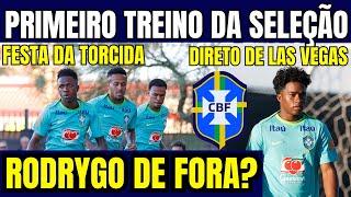 PRIMEIRO TREINO DA SELEÇÃO BRASILEIRA! FESTA DA TORCIDA! RODRYGO DE FORA? ARANA ABRE O JOGO! E+