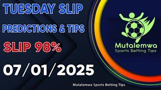 FOOTBALL PREDICTIONS TODAY 07/01/2025 PREDICTIONS TODAY | BETTING TIPS ,#betting@sports betting tips