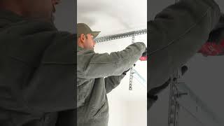 Installing Garage Door Rear Track! #homeimprovement #diy