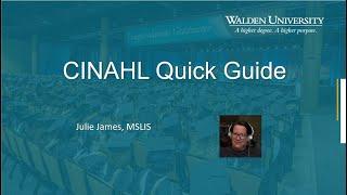 CINAHL Quick Guide at Walden Library