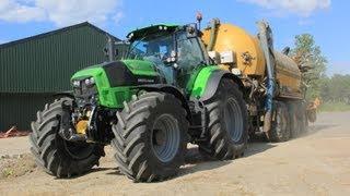 New Deutz Fahr Agrotron 7250 TTV in action! + Kurstjens Tri- Axxer