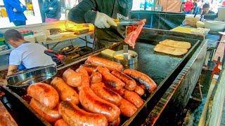 Argentinian Chorizo Sausage in Great Sandwiches Tasted in Soho. London Street Food