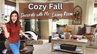 Cozy Fall Decorate with Me : Living Room, Part 2  |  Fall Table Top + Mantel Decor Ideas