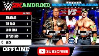 WWE 2K ANDROID THE ROCK VS JOHN CENA GAMEPLAY MOD ADDITIONAL SUPERSTARS