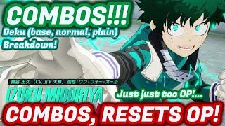 Base Deku COMBOS/RESETS Explained! My Hero Ones Justice 2 "Deku" Gameplay Breakdown high pro good jk