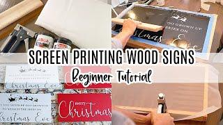 How To Screen Print on Wood Signs | Make Reusable Stencils With Vinyl