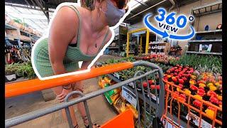 [VR 3D 5K] 360° PLANT SHOPPING with GIRL on BEAUTIFUL DAY!