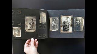 Japanese Antique Photo Album / Vintage Collector's Album / Black and white photos