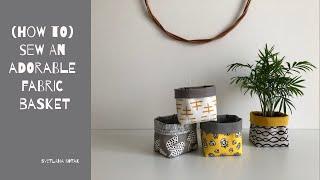 Learn how to sew a reversible fabric basket.