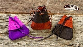Making a Leather Drawstring Pouch