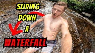 SLIDING DOWN A "WATERFALL" - Our Latest Camping Trip