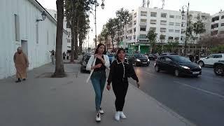 touring famous rich area in Rabat, Morocco walking tour 4K /  يتجول في منطقة غنية شهيرة