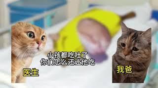 吃饭吃进医院  #猫meme小剧场 #学生日常 #猫meme