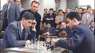 Bobby Fischer VS Mikhail Tal , Tournament Candidate's, Netherland 1962 , #trending #chess #IQ ️