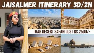 Jaisalmer Itinerary for 3Days/2Nights | Budget Tent Stay at Thar Desert @2500/- Only | Camel Ride