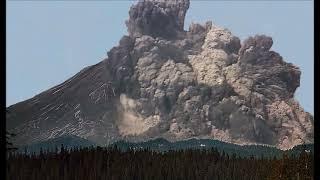 Mount St. Helens Eruption. The Gary Rosenquist, AI interpolated landslide and eruption sequence.