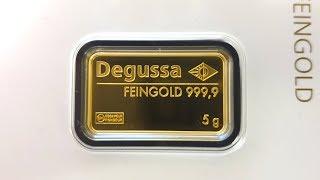 AUCTION #12: Degussa 5g Minted Gold Bar | Bullion Now Australia