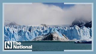 Shocking footage shows moment glacier breaks off and re-emerges