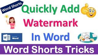 Fast Ways to Add Watermark in Word Diagonally