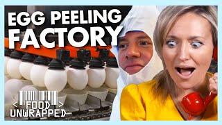 How Factories Peel Hard Boiled Eggs | Food Unwrapped