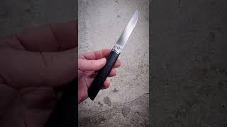 Кованый кухонный нож ручной работы.n690 и морёный дуб.#kitchenknife #кухонныеножи #кованыйнож