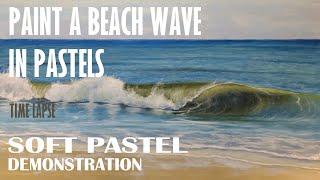 Paint a Beach Wave in Pastels - Ocean Wave Demonstration