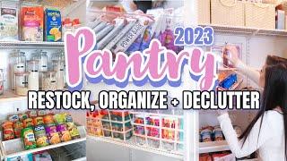 NEW REALISTIC PANTRY ORGANIZATION | EXTREME CLEAN DECLUTTER AND ORGANIZE | PANTRY RESTOCK 2023