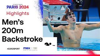 WHAT A WIN!  | Men's Swimming 200m Backstroke Highlights | #Paris2024