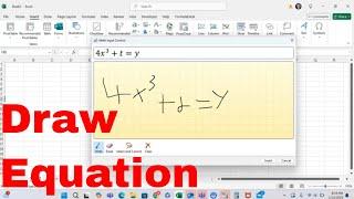 How to Draw and Insert an Equation in Microsoft Excel! #excel #tutorial #howto #maths #office365