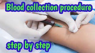 blood collection procedure //blood collection procedure in bengali // venous blood collection