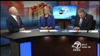 ABC 7 Sports launches from the new set