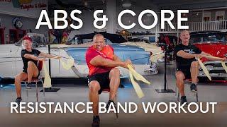 Build Stronger Abs with Resistance Bands | Seated Exercises for Seniors & Beginners | Chair Workout