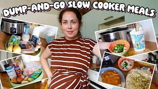 3 DUMP AND GO SLOW COOKER RECIPES | Summer 2024 Easy and Budget Throw It All In Slow Cooker Dinners