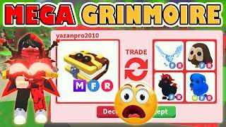 HUGE WIN I TRADED *NEW* MEGA GRINMOIRE IN ADOPT ME ROBLOX