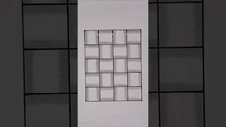 Square Geometric Illusion #drawing #youtubeviralshorts #trendingshorts #shortsfeeds #easyart #3dart