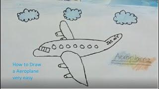 How to draw a Aeroplane/Afnan's Art's
