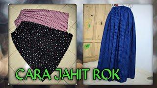 CARA JAHIT ROK ( SEWING ELASTIC BAND ON SKIRT)