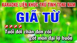 Karaoke Liên Khúc Trữ Tình Nhạc Sống Tone NAM Dễ Hát - Giã Từ | Hoài Phong Organ