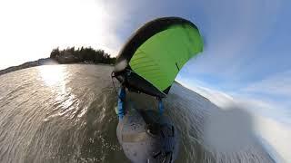 Wing foiling on Camano Island, 11/27/20