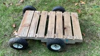 How To Make a Quick Pallet Cart / Trailer -  1,000 lbs + Capacity!