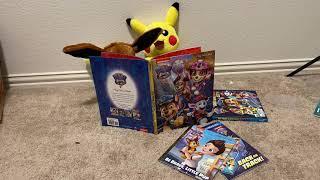 Pikachu & Eevee reading the Paw Patrol Movie books - NO SPOILERS