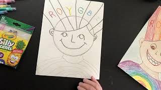 Rainbow Color Order Drawing ROY G BIV