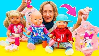 Puppen Video für Kinder mit Nicole | Baby Puppen. Wir gehen für Baby Born einkaufen.