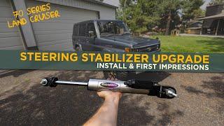 Stop the steering shake! | Steering Stabilizer 70 Series Land Cruiser | Dobinsons Suspension | DIY