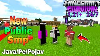 ️‍️ New Best Public Survival Smp Server For Minecraft | Java + Pe | 24/7 Online  | Free To Join 