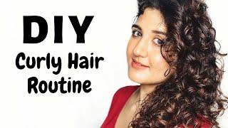 DIY Curly Hair Routine for CHEAP | Madhushree Joshi