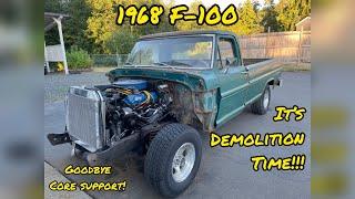 1968 F-100 Radiator Core support finally comes out!