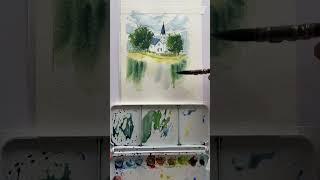 How to paint Reflection in Watercolor #art #watercolor #arttutorial #watercolortutorial  #artist