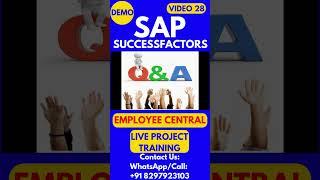 SAP SuccessFactors Employee Central Training Video 28 #sapsuccessfactorstraining #sapsuccessfactors