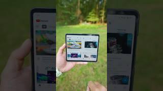 Pixel Fold multitasking. 2 apps running at same time: YouTube and X. #teampixel #pixelfold